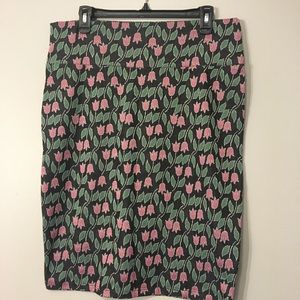 Lularoe Olive Green Floral Cassie - XL